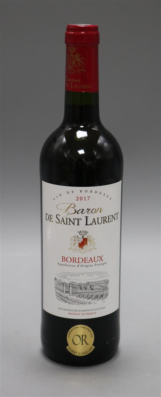Six bottles of Baron de Saint Lauren